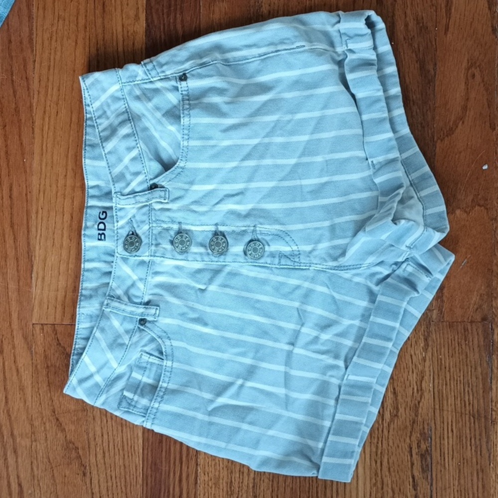 High Waisted Denim Sailor Shorts